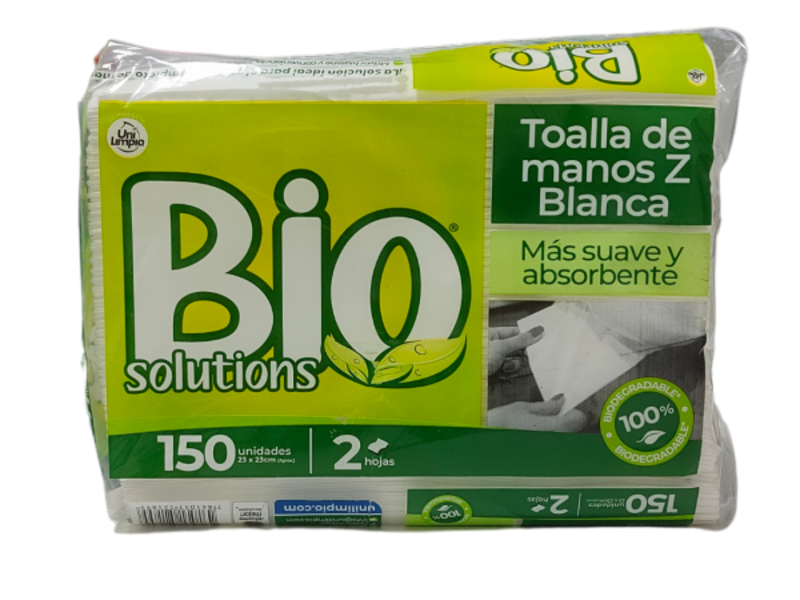 Toallas Z Blancas BioSolutions  Doble Hoja 