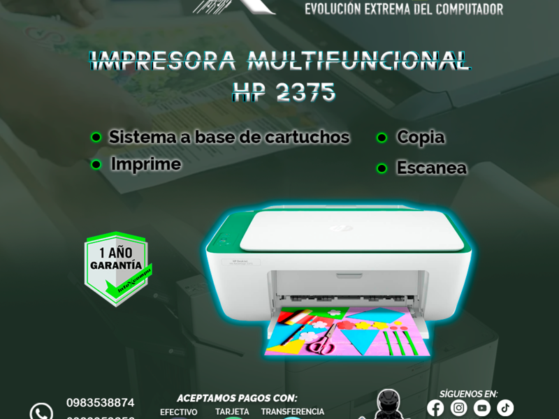 Impresora Multifuncional HP 2375 Ecuador